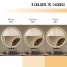 Ronde badkamerspiegel 70cm met LED-verlichting en zwart frame Laugarv L Kortingen