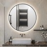 Ronde badkamerspiegel met LED-verlichting 80 cm Laug Aanbieding