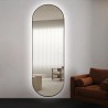 Ovale wandspiegel 65x170 cm met achtergrondverlichting Reyk Voorraad