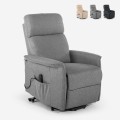 Elektrische sta-op relaxfauteuil voor ouderen met USB-poort en wielen Giorgia Tech Aanbieding