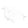 Elektrische sta-op relaxfauteuil voor ouderen met USB-poort en wielen Giorgia Tech 