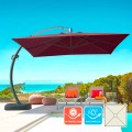 Anti-UV zweefparasol met decentrale aluminium paal 3,5x3,5 m Copenaghen Brown Aanbieding