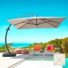 Grote aluminium zweefparasol 3,5 x 3,5 meter anti-uv Copenhagen Voorraad