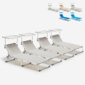 Set van 4 opvouwbare ligbedden met zonnedak California Aanbieding