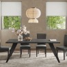 Moderne houten eettafel 210x90cm voor keuken met ijzeren poten Anuk Aanbod