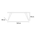 Moderne design salontafel 140x80cm voor woonkamer Calera Aanbod
