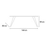 Moderne design salontafel 140x80cm voor woonkamer Calera Aanbod