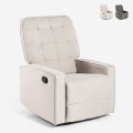 Verstelbare relaxfauteuil schommelstoel 360 graden draaibaar met voetensteun Anita Aanbieding