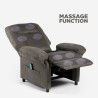 Verstelbare relaxfauteuil met massagefunctie, USB en voetensteun Noemi Catalogus