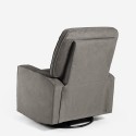 Verstelbare relaxfauteuil schommelstoel 360 graden draaibaar met voetensteun Anita Afmetingen