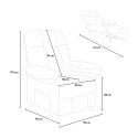 Verstelbare relaxfauteuil met massagefunctie, USB en voetensteun Noemi 