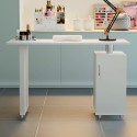 Witte manicuretafel op wielen met lades Avocado Verkoop