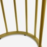 Ovale manicuretafel wit met marmer effect blad en gouden metalen onderstel 110x45x80 cm Monika Kortingen