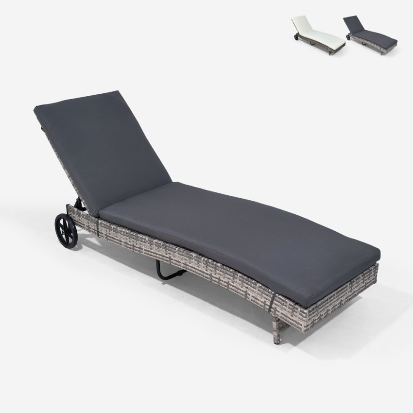 Ligstoel van rotan met wielen Hooma Aanbieding Ligstoel van rotan met wielen Hooma Aanbieding