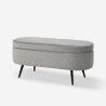 Fluwelen design poef met opbergruimte Renoir Keuze