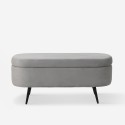 Fluwelen design poef met opbergruimte Renoir Model