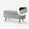 Fluwelen design poef met opbergruimte Renoir Karakteristieken