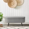 Fluwelen design poef met opbergruimte Renoir Korting