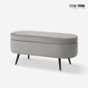 Fluwelen design poef met opbergruimte Renoir Verkoop