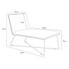 Luxe lounge chair modern minimalist design in fluweel Dumas Afmetingen