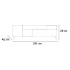 Moderne witte houten TV-meubel Clere met lade en 2 deuren 241x42x67cm 