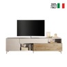 Moderne witte houten TV-meubel Clere met lade en 2 deuren 241x42x67cm Kortingen