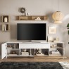 Moderne witte houten TV-meubel Clere met lade en 2 deuren 241x42x67cm Afmetingen