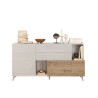 Witte houten dressoir voor keuken en woonkamer, 2 deuren, 2 laden, 181x42x94cm Kamie Kosten
