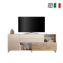 Moderne witte houten dressoir keuken & woonkamer 2 deuren lades Maditha Afmetingen