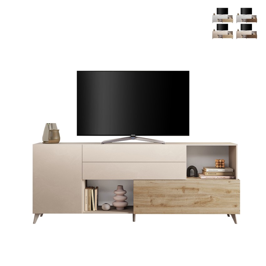 Moderne witte houten dressoir keuken & woonkamer 2 deuren lades Maditha Aanbod