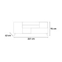 Moderne witte houten dressoir keuken & woonkamer 2 deuren lades Maditha 