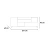 Moderne witte houten dressoir keuken & woonkamer 2 deuren lades Maditha 