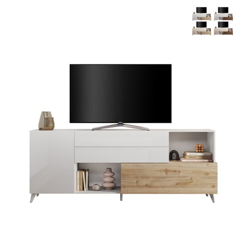 Moderne witte houten dressoir keuken & woonkamer 2 deuren lades Maditha Aanbieding