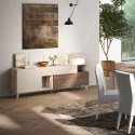 Moderne witte houten TV-meubel met lade en 2 deuren 181x42x67cm Edwin Keuze