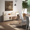 Moderne witte houten TV-meubel met lade en 2 deuren 181x42x67cm Edwin Keuze