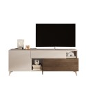 Moderne witte houten TV-meubel met lade en 2 deuren 181x42x67cm Edwin 