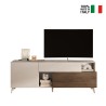 Moderne witte houten TV-meubel met lade en 2 deuren 181x42x67cm Edwin Prijs