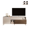 Moderne witte houten TV-meubel met lade en 2 deuren 181x42x67cm Edwin Korting