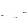 Moderne witte houten TV-meubel met lade en 2 deuren 181x42x67cm Edwin 