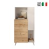 Witte houten keukenkast met 2 planken Jowna Model