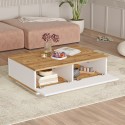 Modern design meubelset met TV kast en salontafel in wit met eikenhout Award Catalogus
