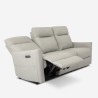 Sofa 3 relaxing elektrisch verstelbaar posten 2 USB in kunstleerr Jovit Afmetingen