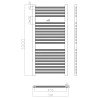 Elektrische handdoekradiator badkamerradiator met thermostaat 100 cm wifi 600 W Tawoo+ Kosten