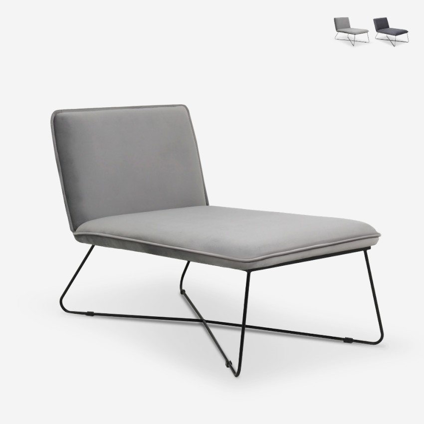 Luxe fluwelen lounge stoel in modern minimalist design Dumas Aanbieding Luxe fluwelen lounge stoel in modern minimalist design Dumas Aanbieding