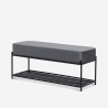 Modern design grijs fluwelen schoenenrek met bank Degas Kortingen