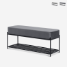 Modern design grijs fluwelen schoenenrek met bank Degas Aanbieding