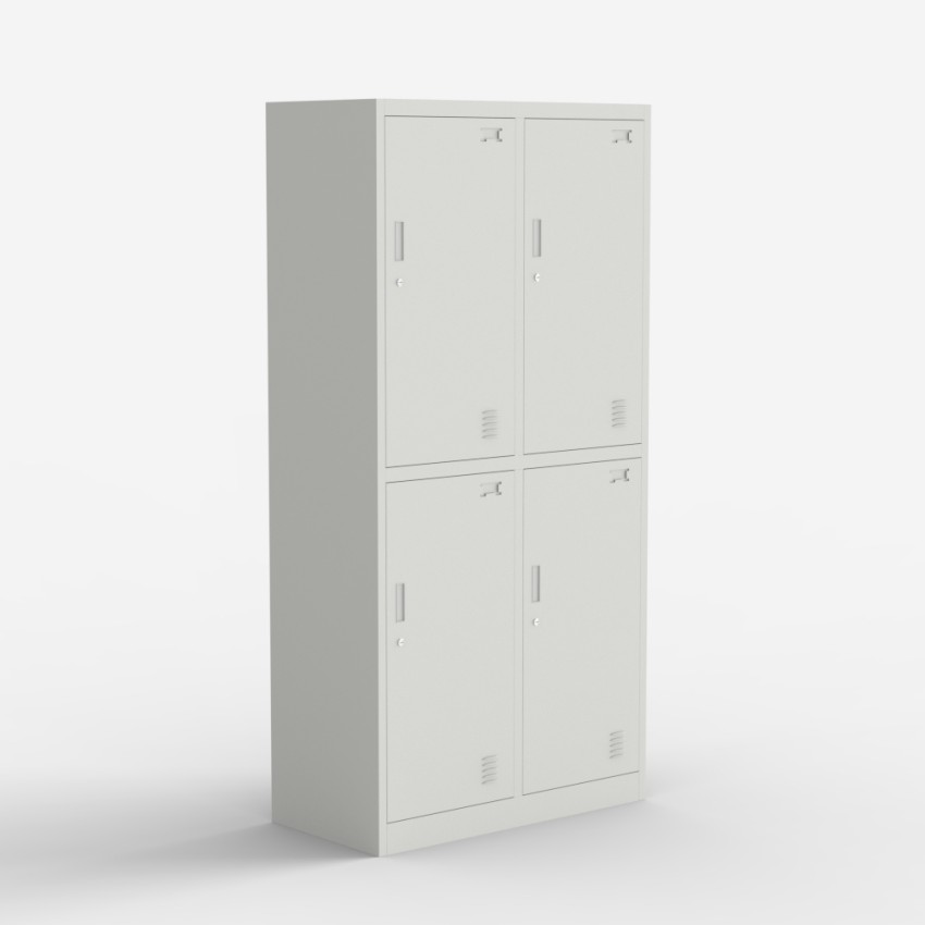 Metalen lockerkast met 4 afsluitbare deuren Thera Aanbieding