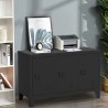 Zwart metalen dressoir TV-kast in industriële stijl met 3 deuren Yasur Aanbieding
