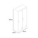 Lockerkast voor kantoor of kleedkamer van metaal met 2 deuren en slot Fuji Catalogus