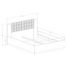Frans tweepersoonsbed met opbergruimte 140x200 cm in zwart en eikenhout Seuvard Korting
